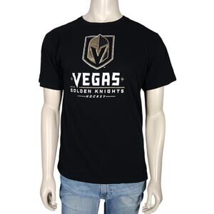 Fanatics Vegas Golden Knights Hockey Size Large Black Gold and White Short Sleev